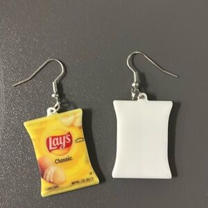 Lays Chips Earrings — Cute Snack Dangle Earrings